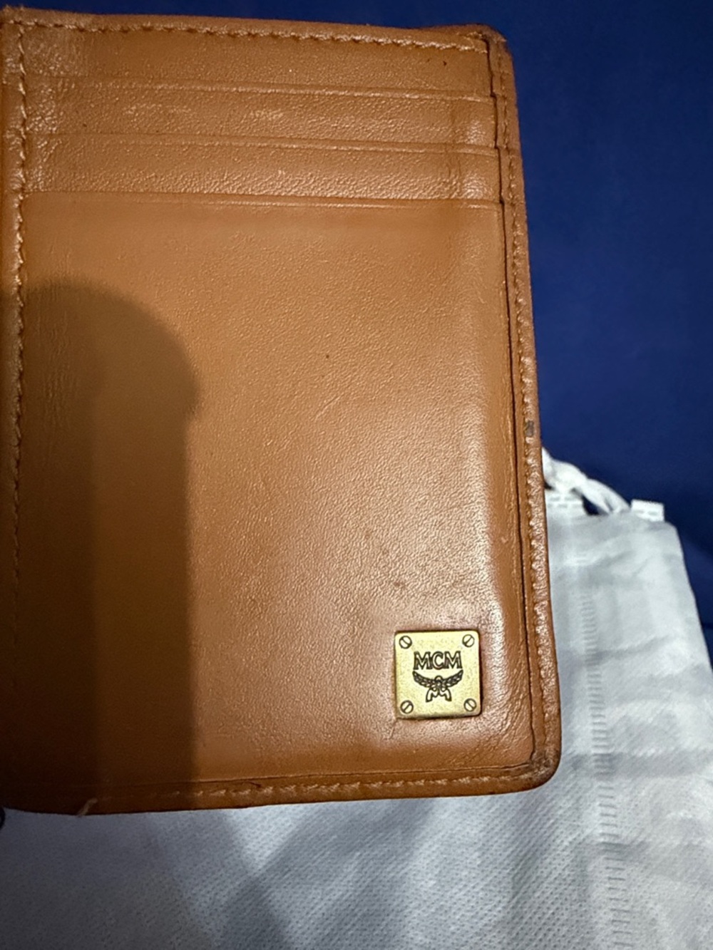 MCM Cognac Visetos Leather Card Holder Wallet - Men's Accessory - Picture 7 of 7